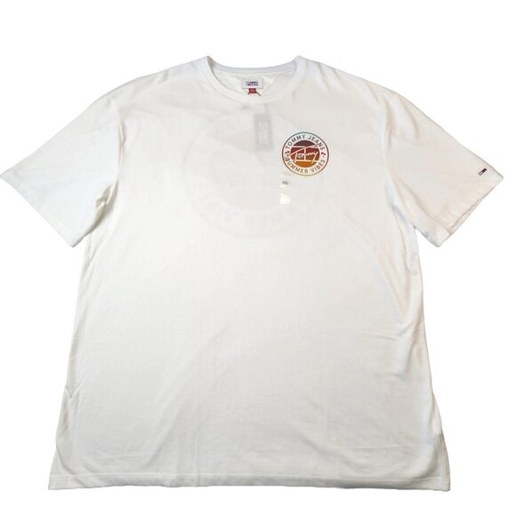 Tommy Hilfiger Men's Graphic T-shirt White‎ Big Size 3XL - Picture 1 of 3